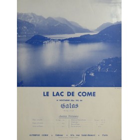 GALAS Le Lac de Côme 6e Nocturne Piano 1958