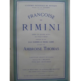 THOMAS Ambroise Françoise de Rimini Opéra XIXe