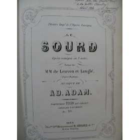 ADAM Adolphe Le Sourd Opera XIXe