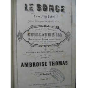 THOMAS Ambroise Le Songe d'une Nuit d'été Opera Chant Piano XIXe