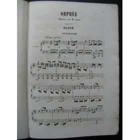 GLUCK C. W. Orphée Opera Chant Piano ca1860