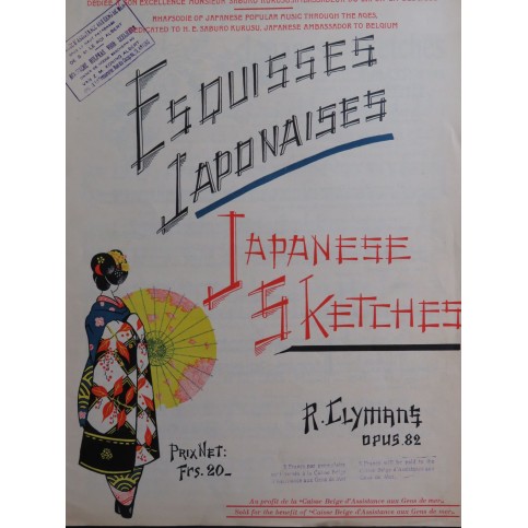 CLYMANS Roland Esquisses Japonaises Piano 1936