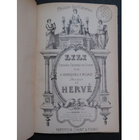 HERVÉ Lili Opérette Chant Piano 1882