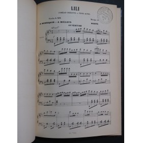 HERVÉ Lili Opérette Chant Piano 1882