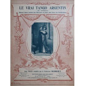 VILLOLDO A. G. Le Vrai Tango Argentin El Choclo Danse Piano 1911
