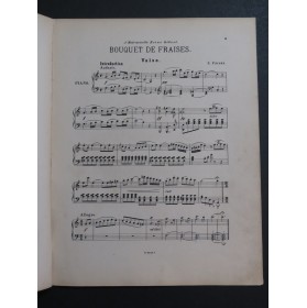 FISCHER Émile Bouquet de Fraises Piano ca1880