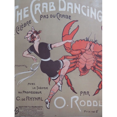 RODDE O. The Crab Dancing Pas du Crabe Danse Piano 1912