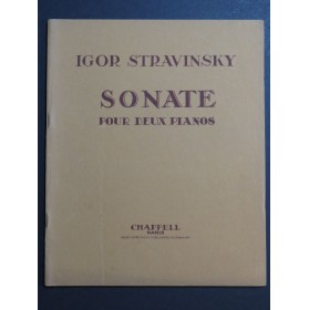 STRAVINSKY Igor Sonate pour deux Pianos 1945