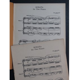 STRAVINSKY Igor Sonate pour deux Pianos 1945