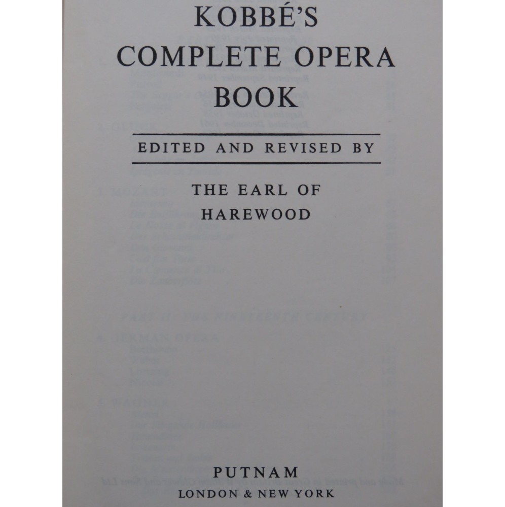 Kobbé's Complete Opera Book 1963