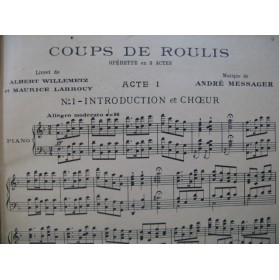 MESSAGER André Coups de Roulis Opera Piano Chant 1928