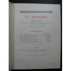 MASSENET Jules La Navarraise Opera Piano Chant 1894