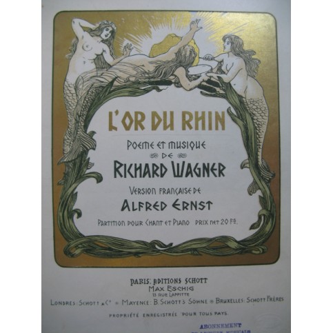 WAGNER Richard L'Or du Rhin Opéra XIXe