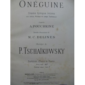 TCHAIKOVSKI P. Onéguine Chant Piano 1894