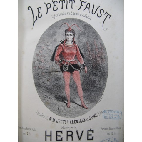 HERVÉ Le Petit Faust et L'oeil crevé Opéra ca1868