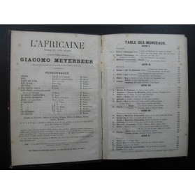 MEYERBEER Giacomo L'Africaine Opéra ca1860