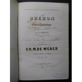 WEBER Obéron Opera Chant Piano ca1850