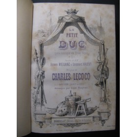 LECOCQ Charles Le Petit Duc Opera ca1878