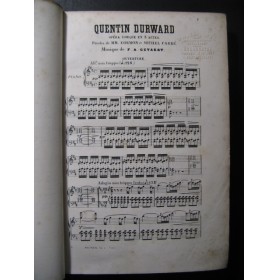 GEVAERT F. A. Quentin Durward Opera Chant Piano 1858