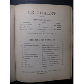 ADAM Adolphe Le Chalet Opéra XIXe