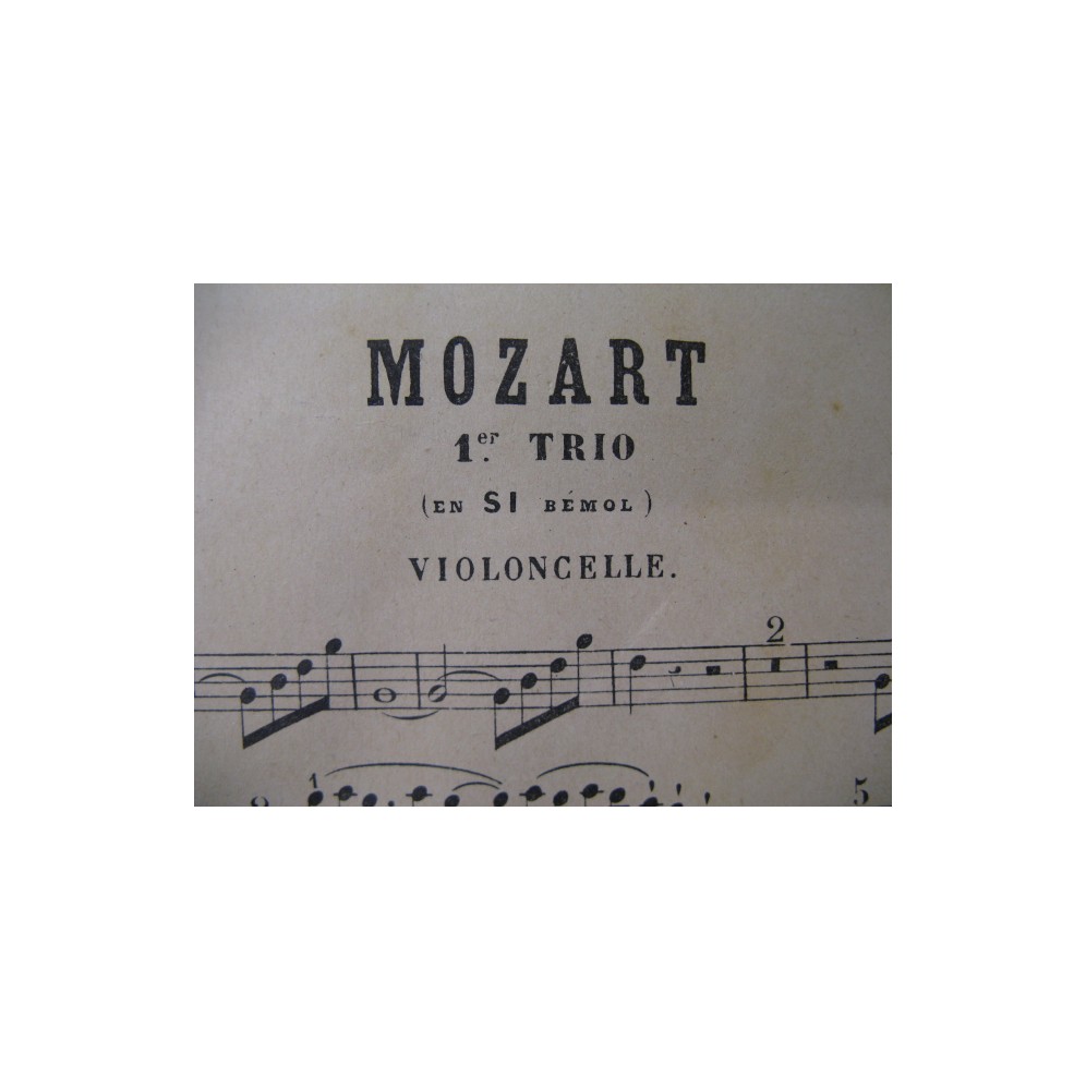 MOZART W. A. Trios 1 à 7 Violoncelle