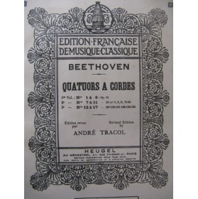 BEETHOVEN Quatuors à cordes 1 à 6 Alto 1928
