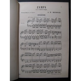 HEROLD Ferdinand Zampa Opéra Chant Piano 1884