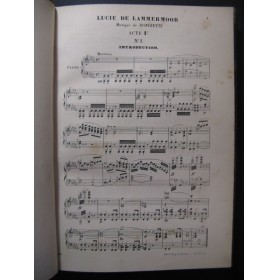 DONIZETTI G. Lucie de Lammermoor Opéra Chant Piano ca1870