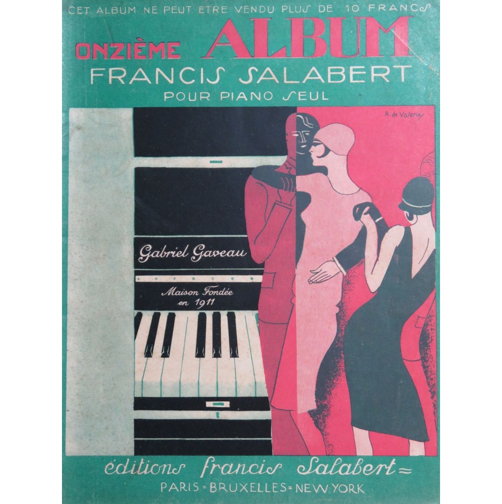 11e Album Salabert 25 Succès pour Piano 1928