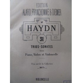 HAYDN Joseph Trio Sonates Violoncelle