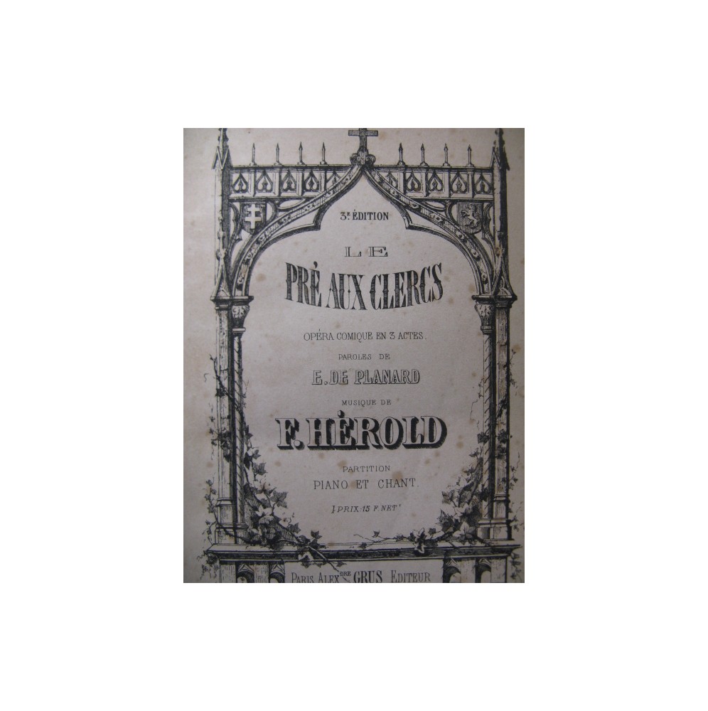 HEROLD Ferdinand Le Pré aux Clercs Opéra ca1860
