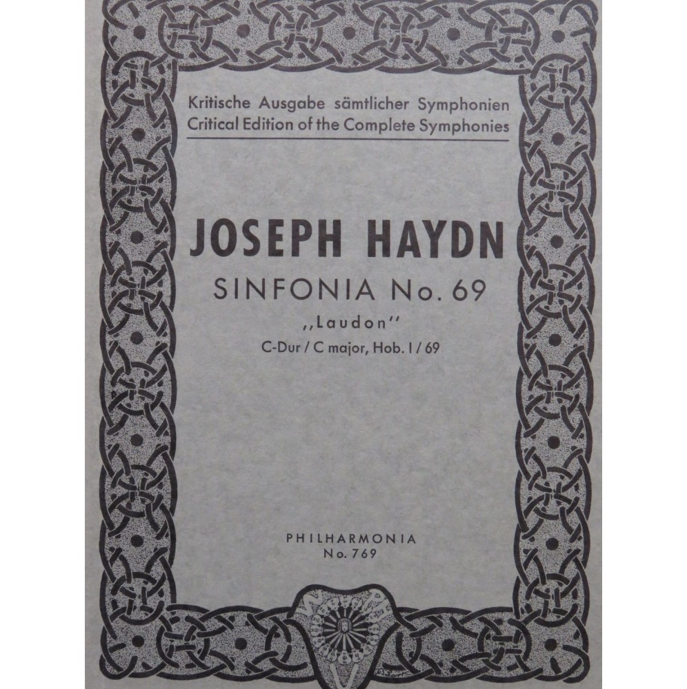 HAYDN Joseph Symphonie n° 69 Orchestre