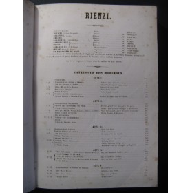 WAGNER Richard Rienzi Opera ca1870