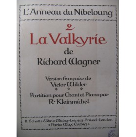 WAGNER Richard La Valkyrie Opéra Chant Piano XIXe