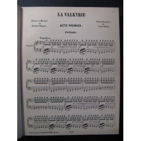 WAGNER Richard La Valkyrie Opéra Chant Piano XIXe