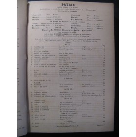 PALADILHE E. Patrie Opera Chant Piano ca1887