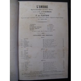DE FLOTOW F. L'Ombre Opera 1870