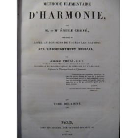 CHEVÉ Emile Méthode élémentaire d'Harmonie T2 1846