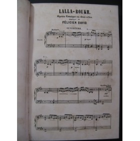 DAVID Félicien Lalla-Roukh Nanteuil Opéra Chant Piano 1863