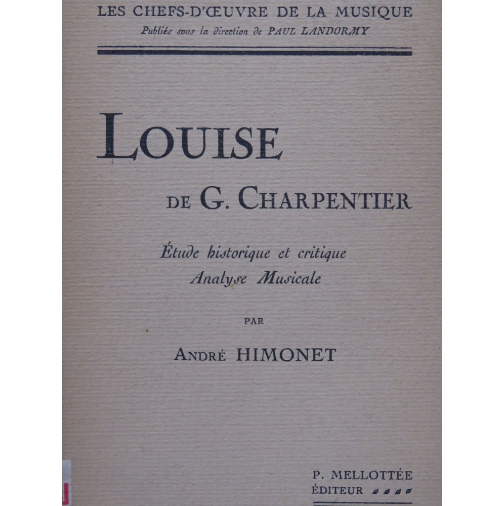 HIMONET André Louise de G. Charpentier Etude 1922