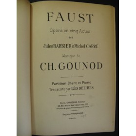 GOUNOD Charles Faust Chant Piano XIXe