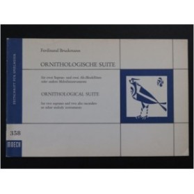 BRUCKMANN Ferdinand Ornithologische Suite Flûte à bec 1969