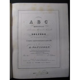 PANSERON Auguste ABC Musical Solfège ca1850