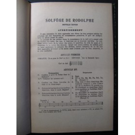 RODOLPHE Solfège 1937