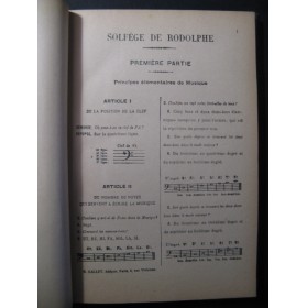 Solfège de Rodolphe Clé de Fa 1939