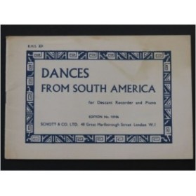 Dances from South America Flûte à bec Piano 1952
