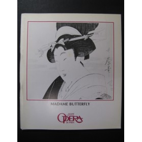 PUCCINI Giacomo Madame Butterfly Programme Opera Paris 1983