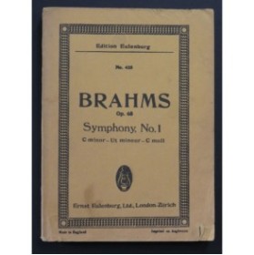 BRAHMS Johannes Symphonie No 1 op 68 Orchestre