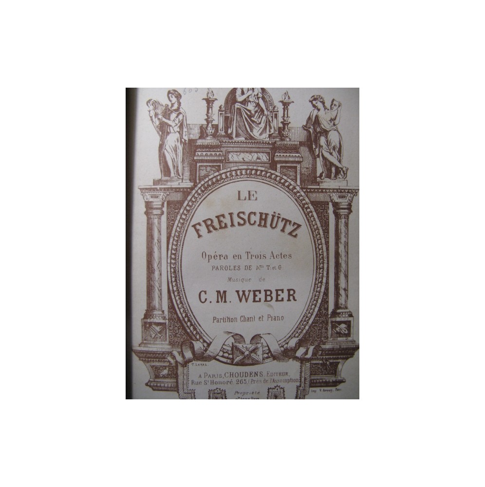 WEBER Le Freischütz Opera ca1868