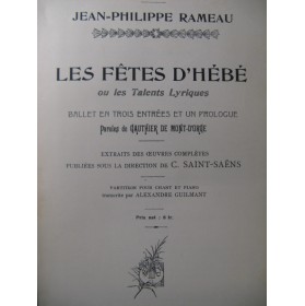 RAMEAU Jean-Philippe Les Fêtes d'Hébé Opera 1906